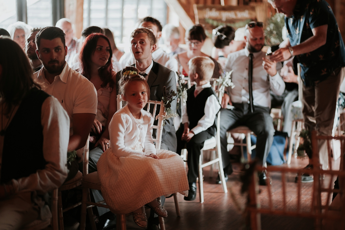 rue de seine dress rustic barn wedding 48