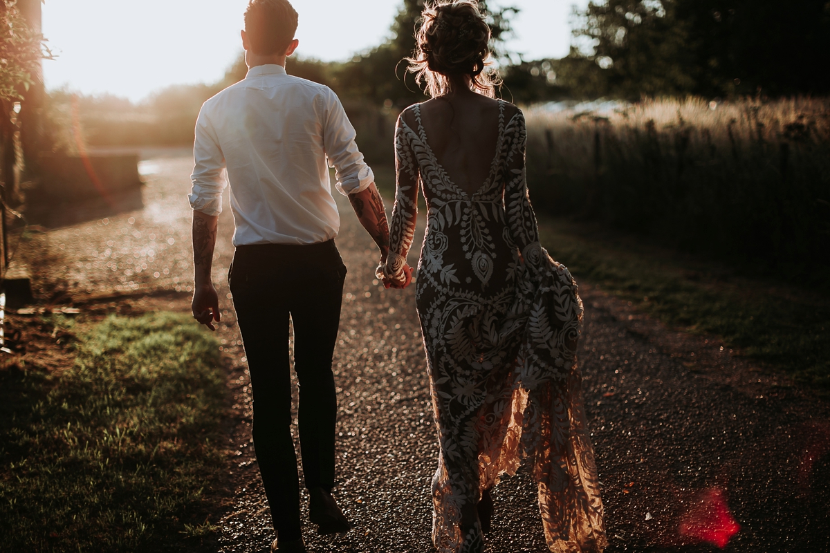 rue de seine dress rustic barn wedding 5