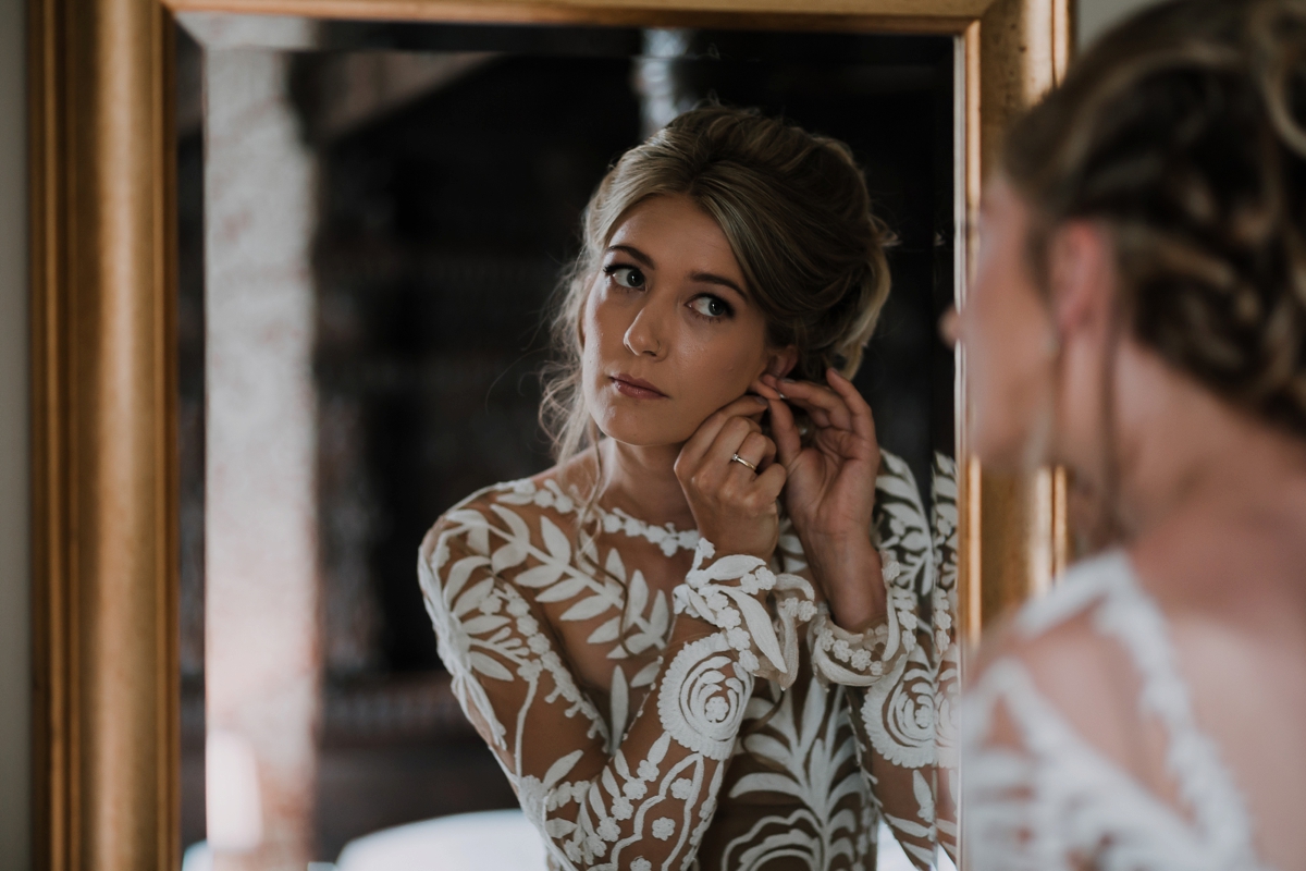 rue de seine dress rustic barn wedding 54