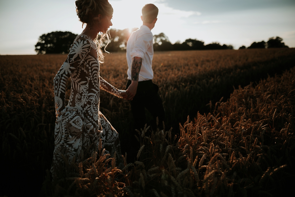 rue de seine dress rustic barn wedding 8