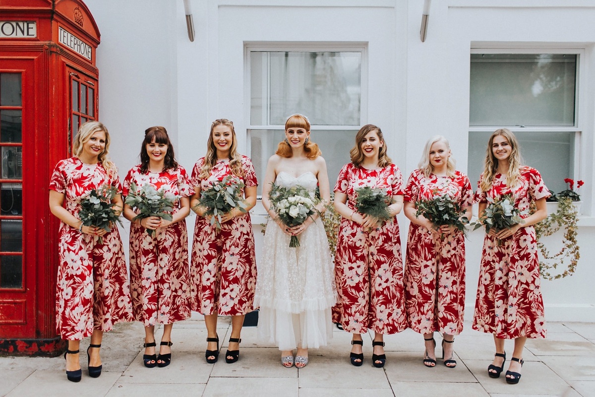 two vintage gowns quirky london wedding 17