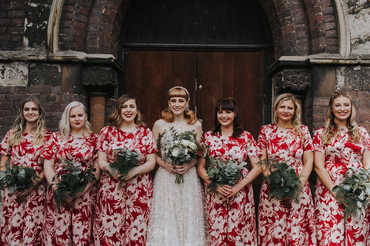 two vintage gowns quirky london wedding 50