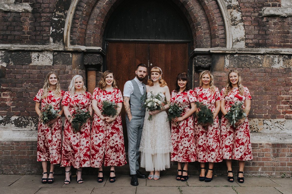 two vintage gowns quirky london wedding 51