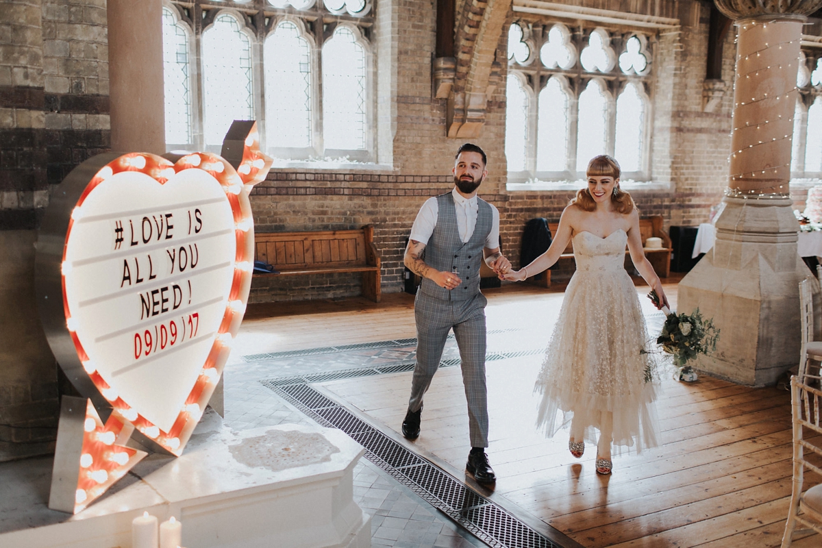 two vintage gowns quirky london wedding 62