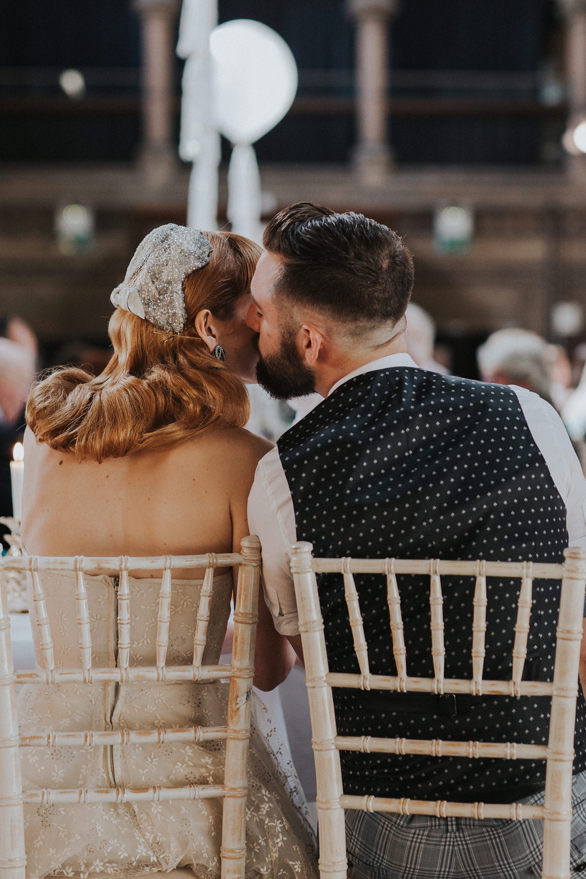 two vintage gowns quirky london wedding 63