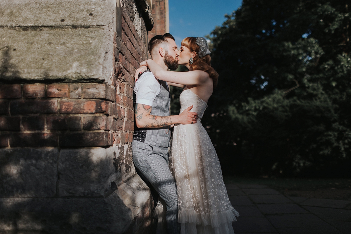 two vintage gowns quirky london wedding 71