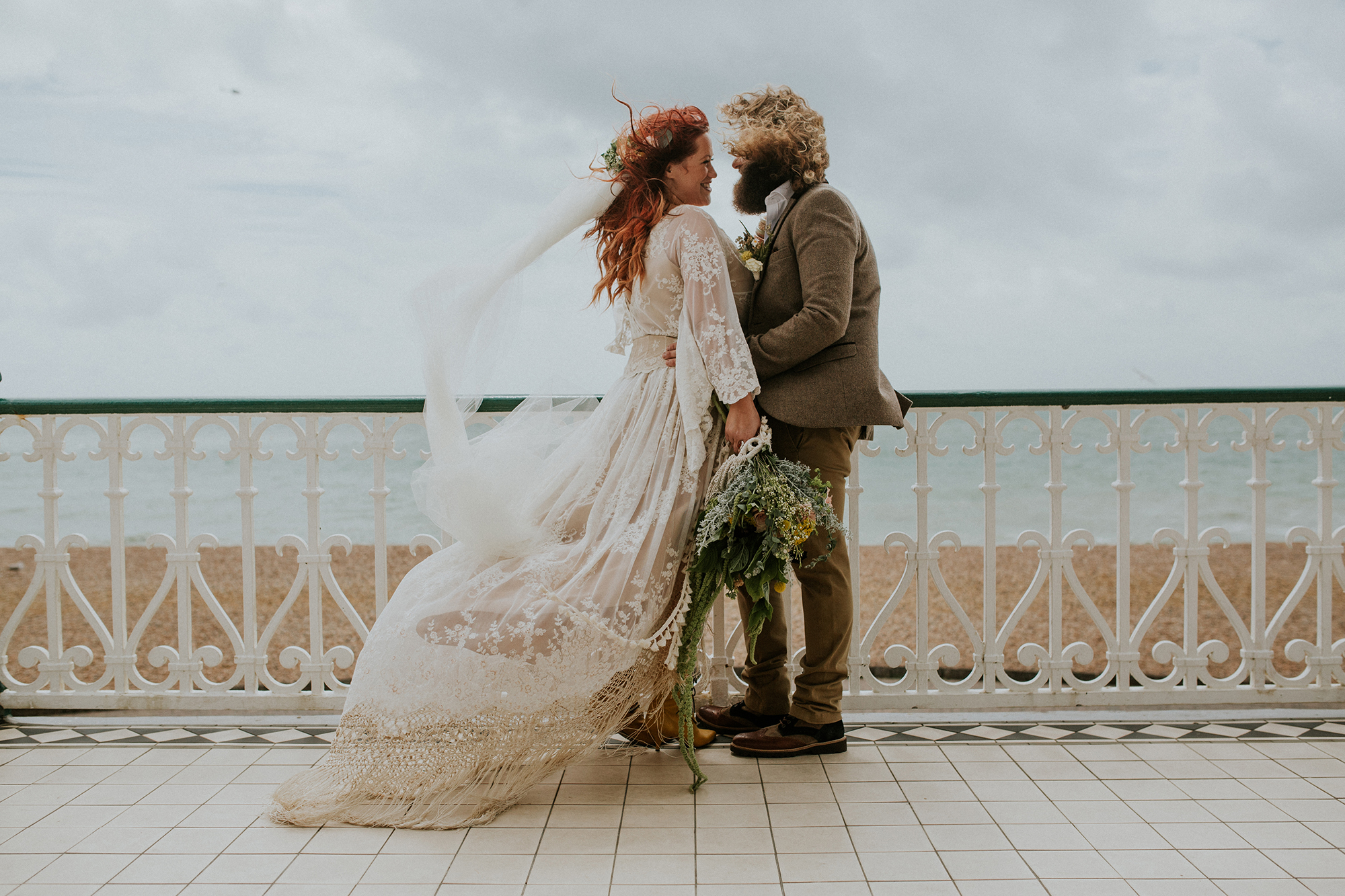 A Macrame Dress for a Boho Bride and her 70's Festival Inspired Wedding