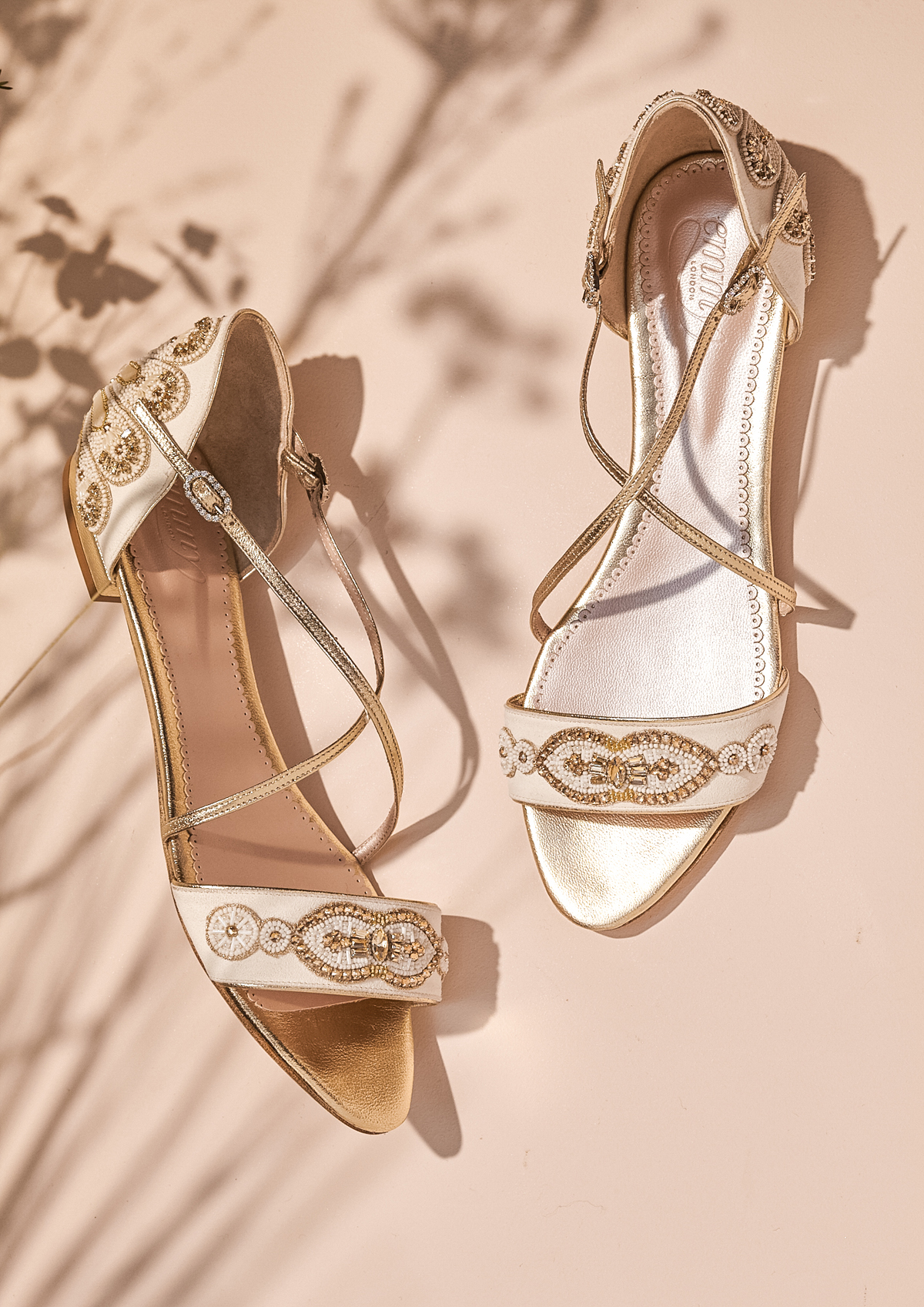 Emmy London luxury comfortable wedding shoes.