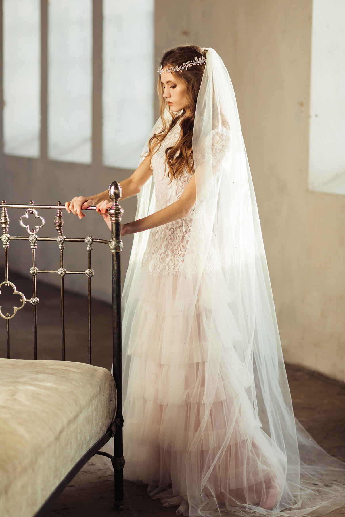 Swarovski crown pink side1703 - KATYA KATYA LONDON - A beautiful boutique of wedding dresses and accessories for the modern brides Swarovski crown pink side1703