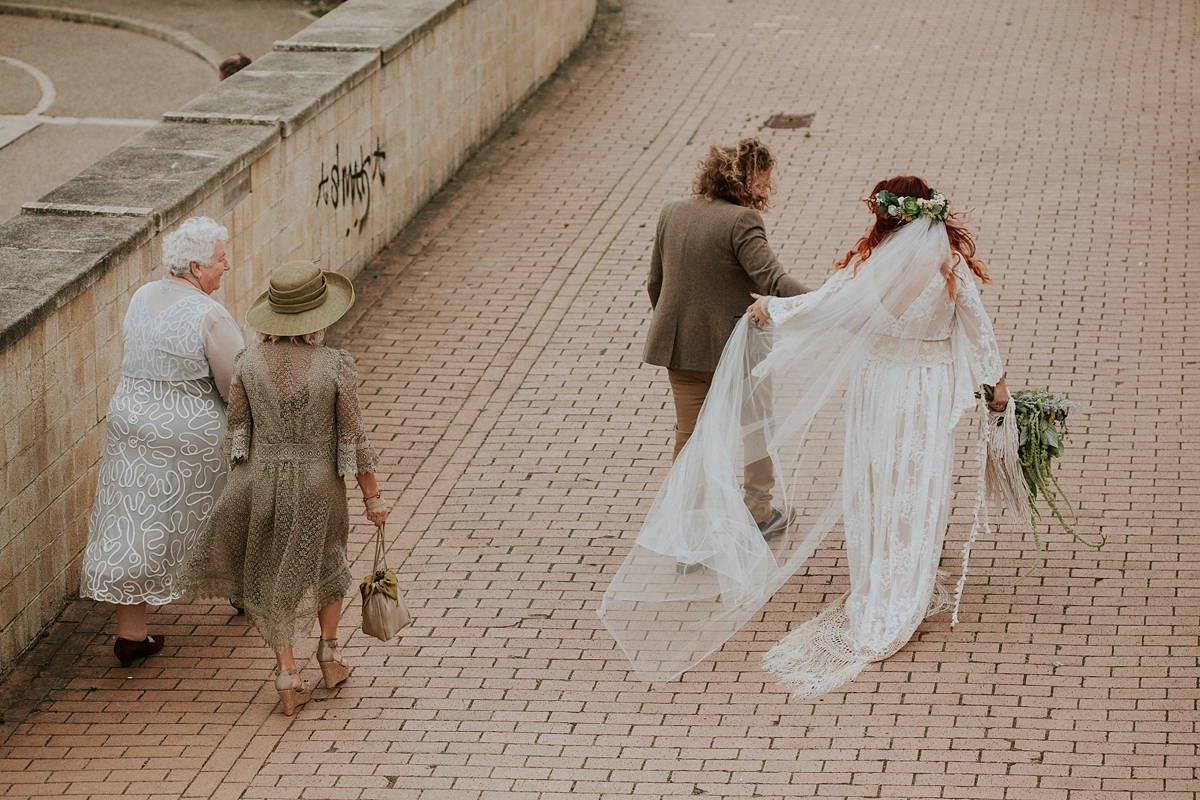 boho 1970s festival wedding 35