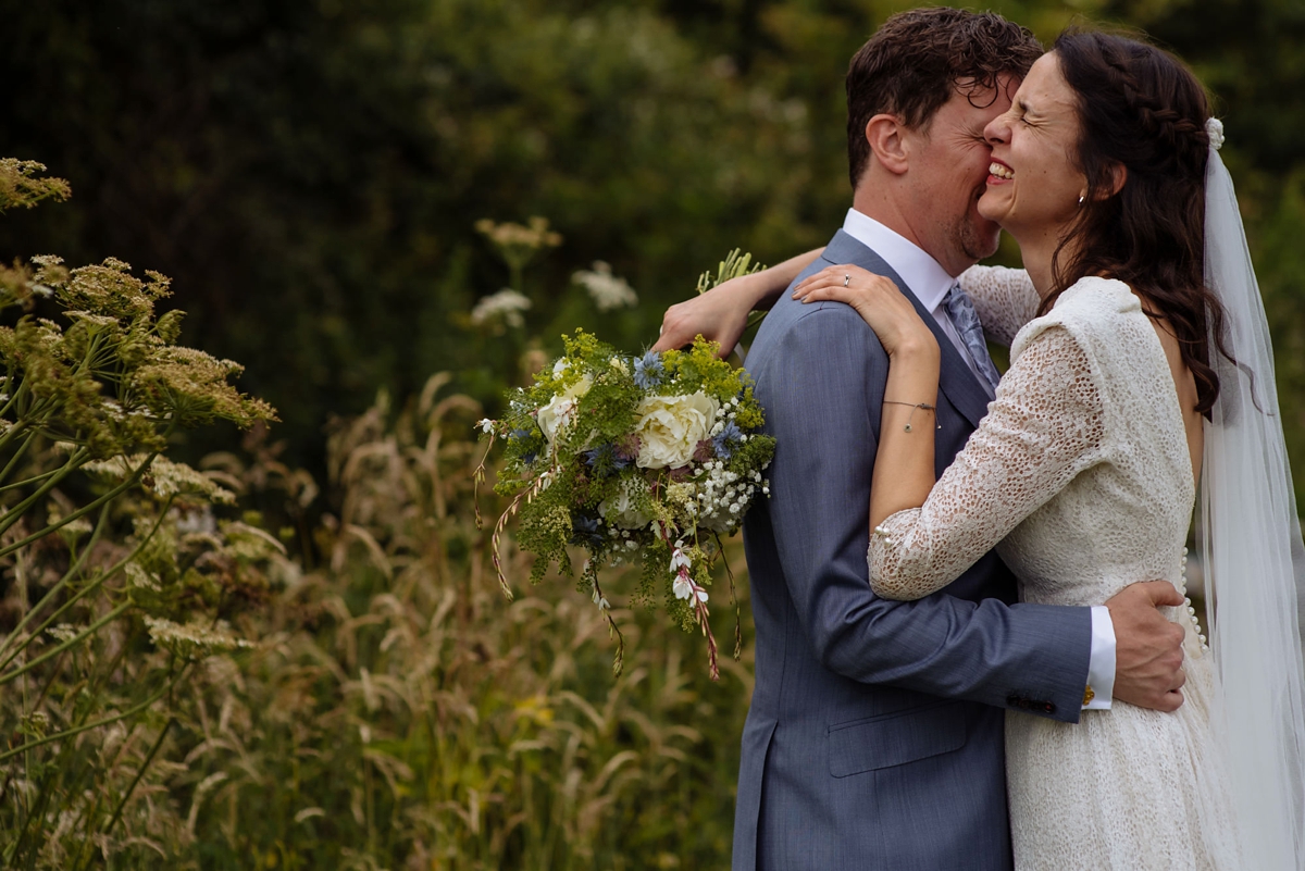 1940s vintage dress colourful countryside wedding 33 1