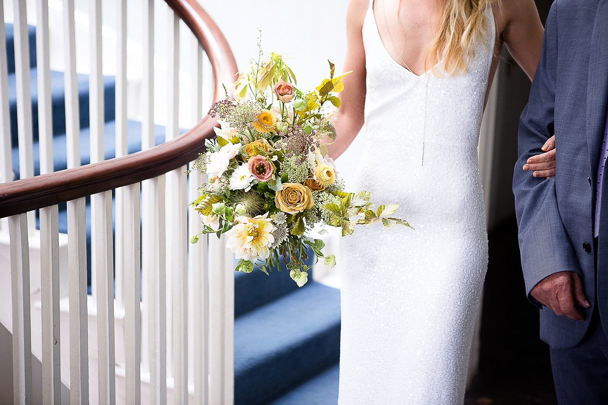 And For Love wedding dress 13 - A Minimalist London Wedding Inspired by Geometry And Sparkle And For Love wedding dress 13