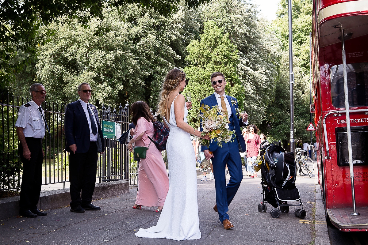 And For Love wedding dress 23 - A Minimalist London Wedding Inspired by Geometry And Sparkle And For Love wedding dress 23