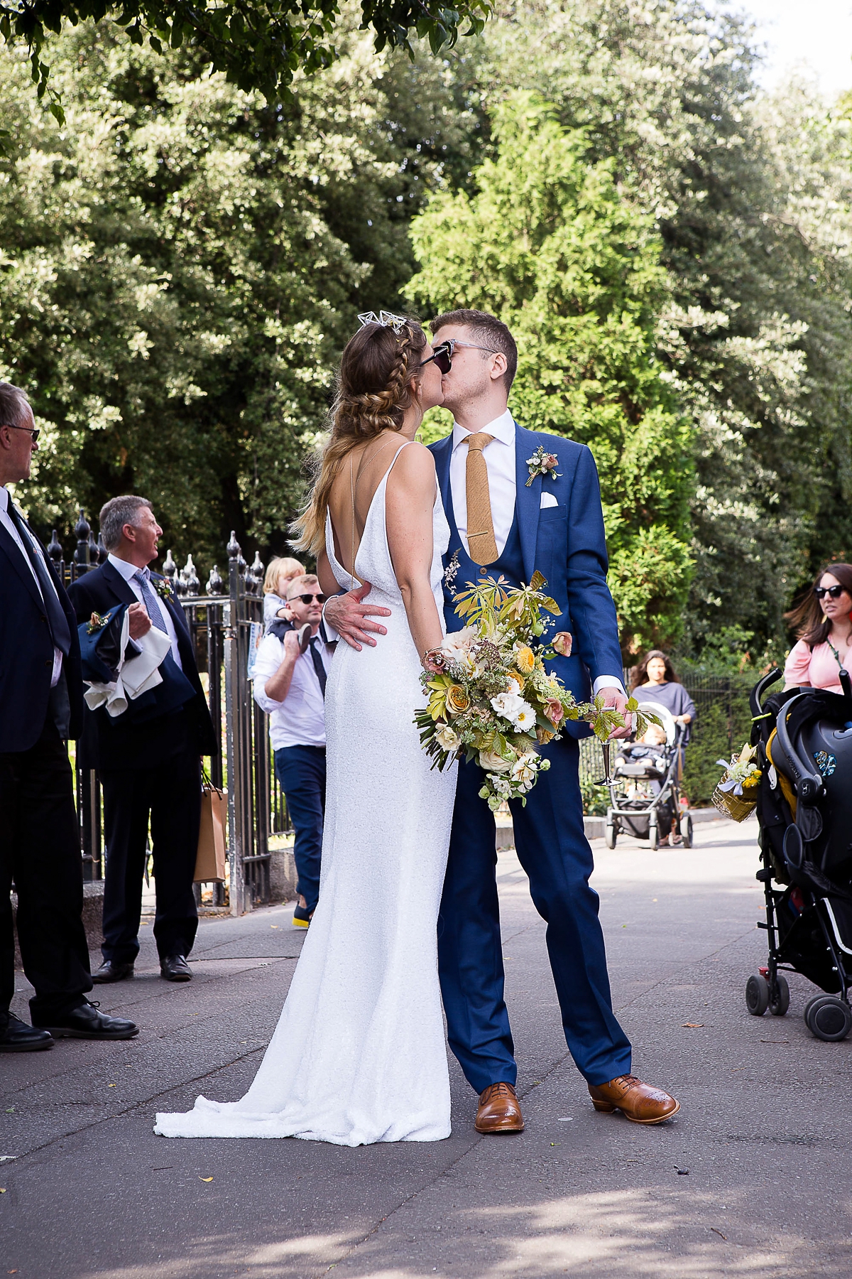 And For Love wedding dress 24 - A Minimalist London Wedding Inspired by Geometry And Sparkle And For Love wedding dress 24