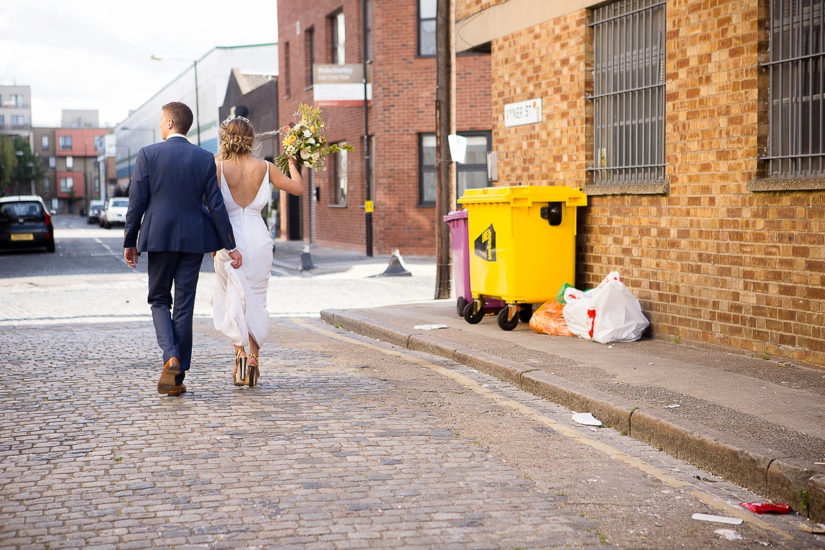 And For Love wedding dress 31 - A Minimalist London Wedding Inspired by Geometry And Sparkle And For Love wedding dress 31