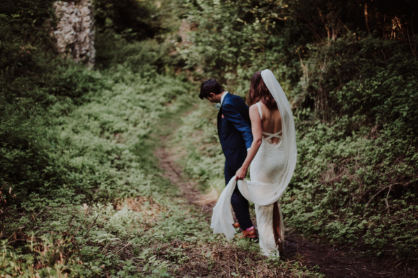A Backless Grace Loves Lace Gown for a Stylish and Traditional English Country Wedding