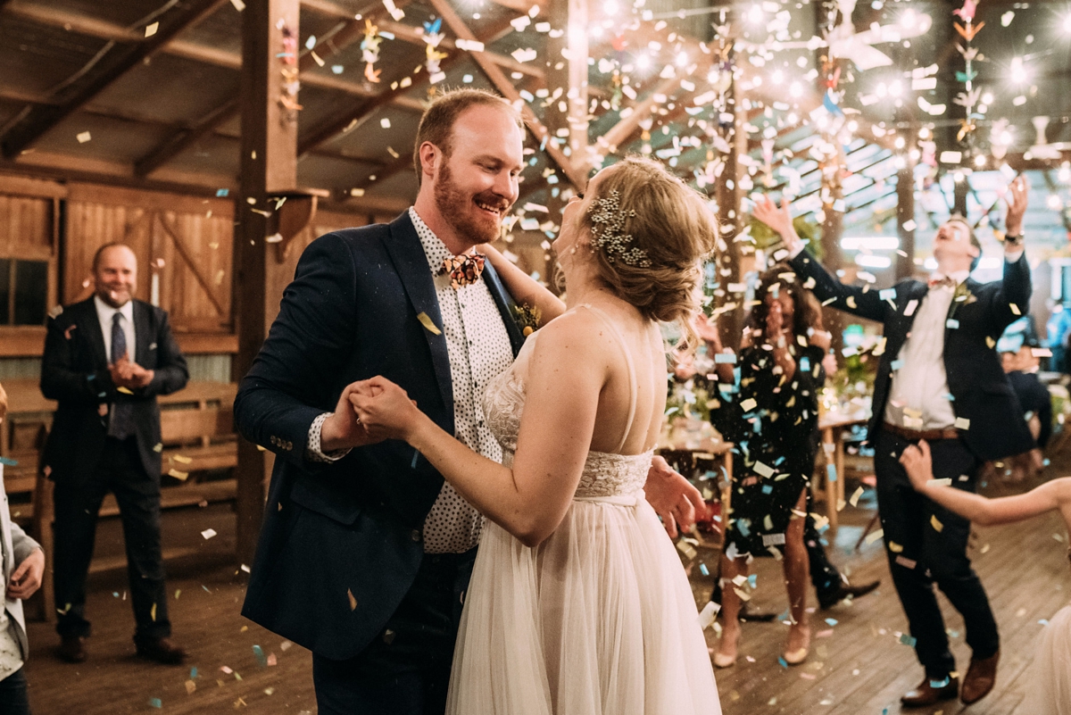 Nicole and Matt 742 - A Willowby by Watters Dress for a Colourful Queensland Wedding With Hundreds of Paper Cranes Nicole and Matt 742