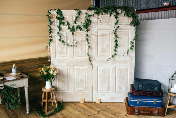 A First Look for a Laidback and Lovely Peachy Barn Wedding Inspired by Iceland and Scotland