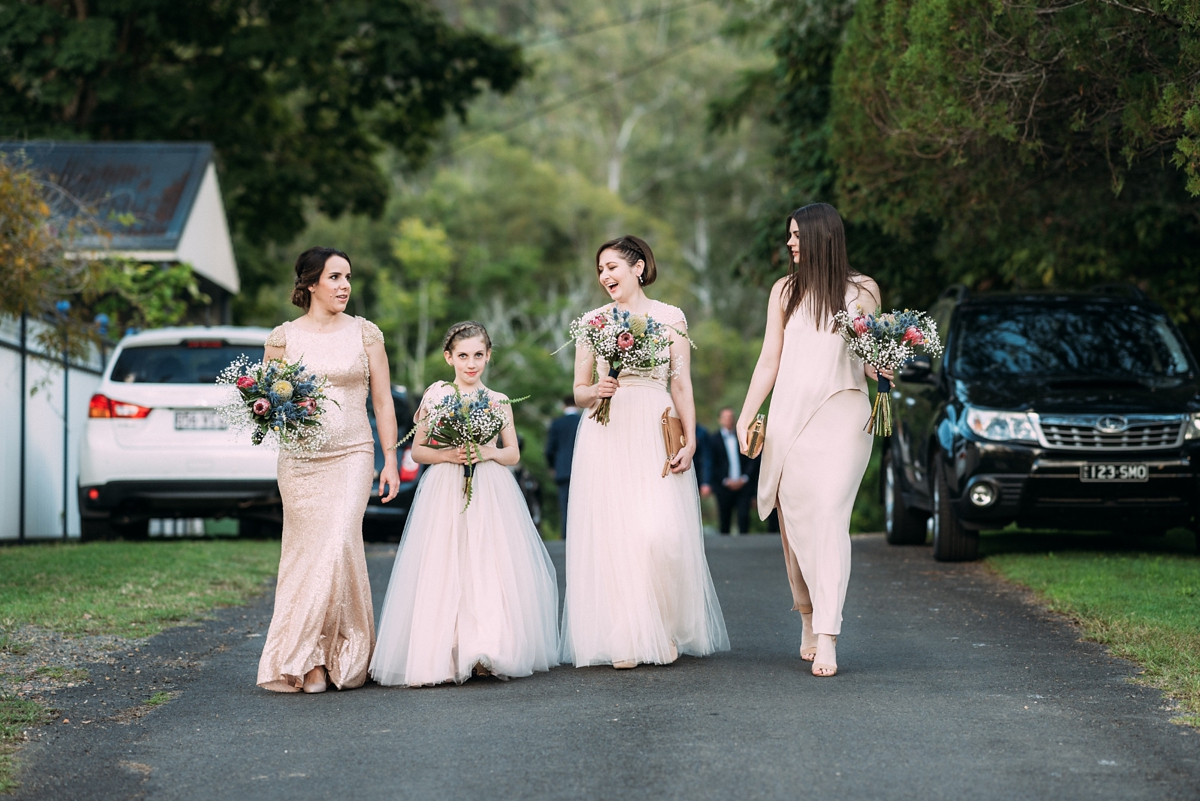 watters blush dress queensland wedding 21 - A Willowby by Watters Dress for a Colourful Queensland Wedding With Hundreds of Paper Cranes watters blush dress queensland wedding 21