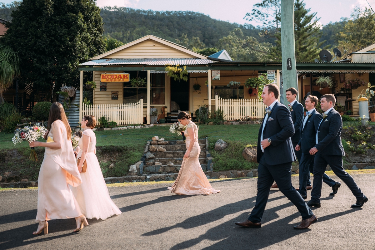watters blush dress queensland wedding 24 - A Willowby by Watters Dress for a Colourful Queensland Wedding With Hundreds of Paper Cranes watters blush dress queensland wedding 24