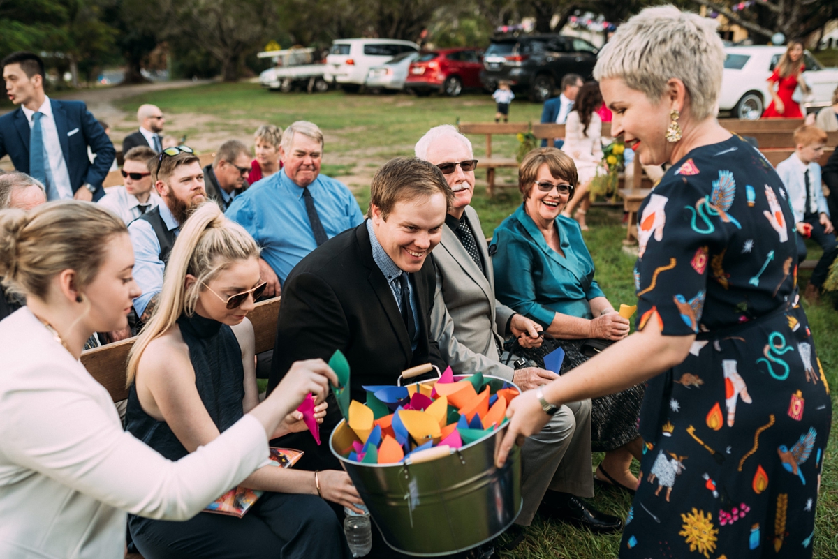 watters blush dress queensland wedding 28 - A Willowby by Watters Dress for a Colourful Queensland Wedding With Hundreds of Paper Cranes watters blush dress queensland wedding 28