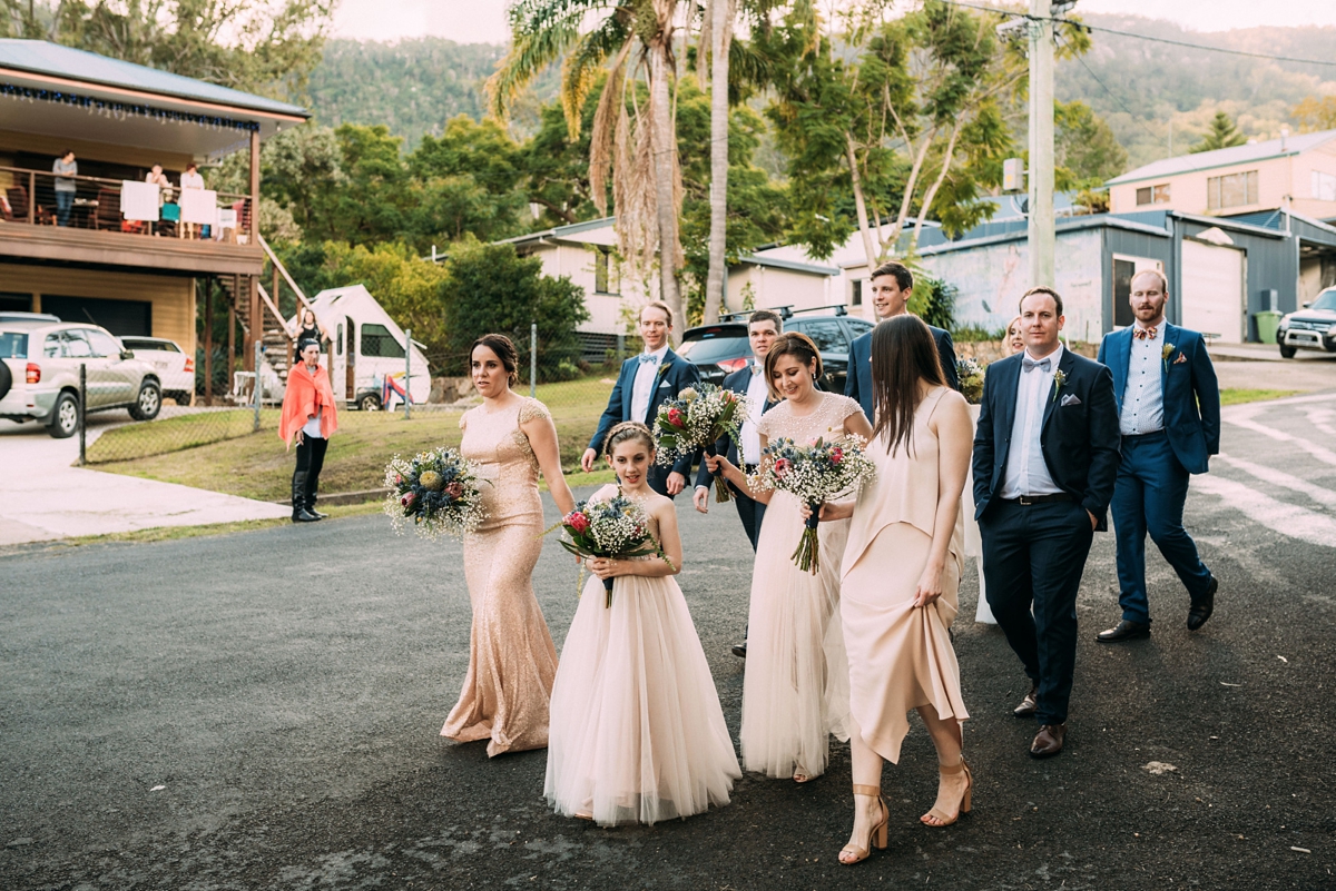 watters blush dress queensland wedding 30 - A Willowby by Watters Dress for a Colourful Queensland Wedding With Hundreds of Paper Cranes watters blush dress queensland wedding 30