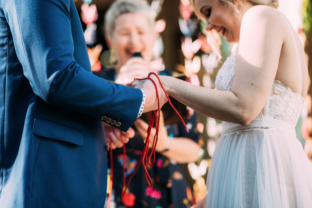 watters blush dress queensland wedding 34 - A Willowby by Watters Dress for a Colourful Queensland Wedding With Hundreds of Paper Cranes watters blush dress queensland wedding 34