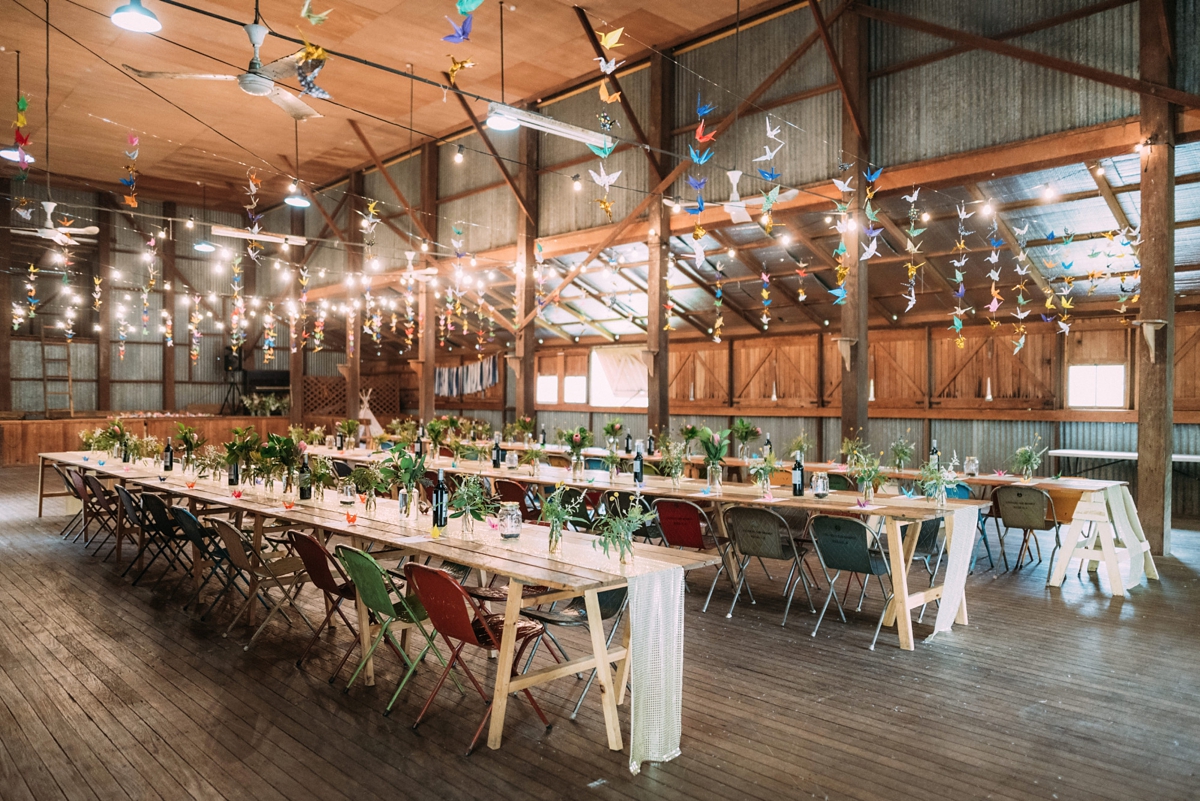 watters blush dress queensland wedding 4 - A Willowby by Watters Dress for a Colourful Queensland Wedding With Hundreds of Paper Cranes watters blush dress queensland wedding 4