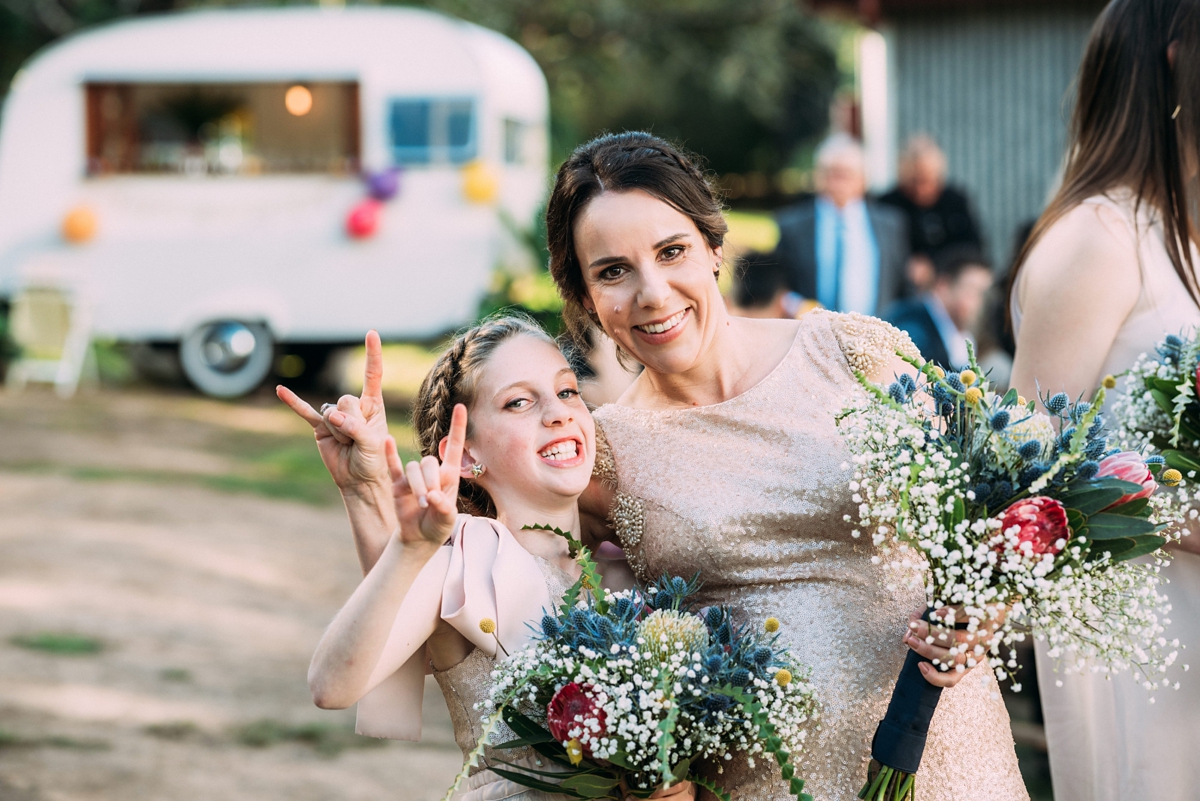 watters blush dress queensland wedding 42 - A Willowby by Watters Dress for a Colourful Queensland Wedding With Hundreds of Paper Cranes watters blush dress queensland wedding 42