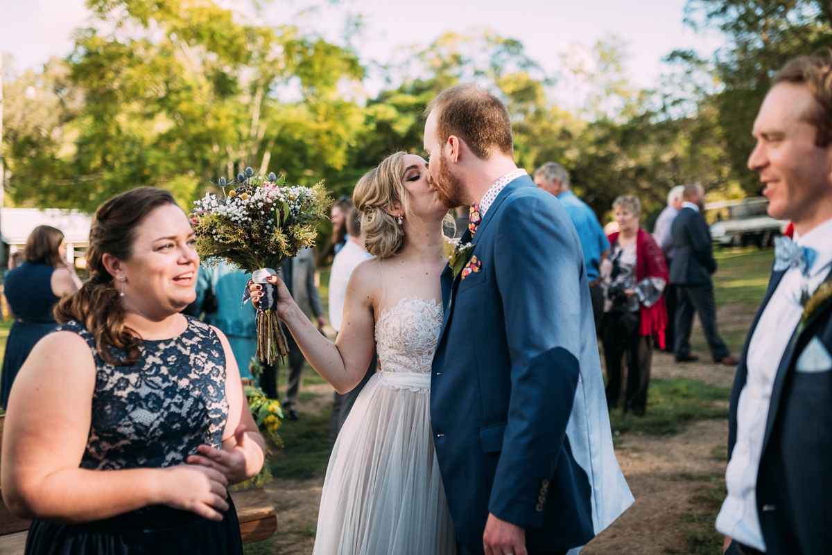 watters blush dress queensland wedding 43 - A Willowby by Watters Dress for a Colourful Queensland Wedding With Hundreds of Paper Cranes watters blush dress queensland wedding 43