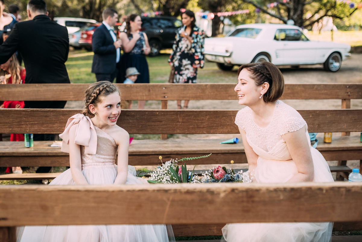 watters blush dress queensland wedding 46 - A Willowby by Watters Dress for a Colourful Queensland Wedding With Hundreds of Paper Cranes watters blush dress queensland wedding 46