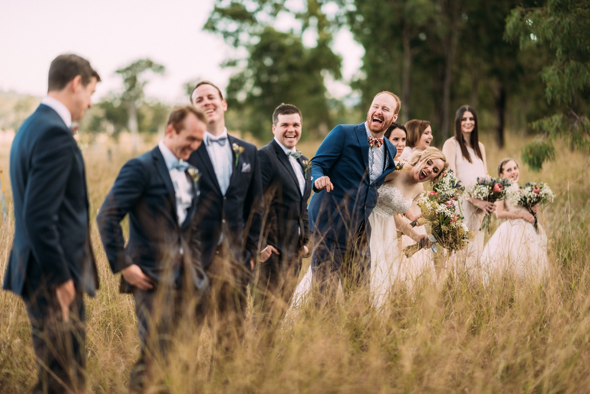 watters blush dress queensland wedding 52 - A Willowby by Watters Dress for a Colourful Queensland Wedding With Hundreds of Paper Cranes watters blush dress queensland wedding 52