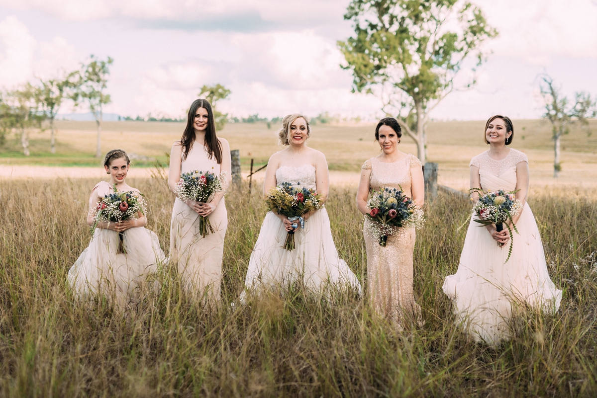 watters blush dress queensland wedding 53 - A Willowby by Watters Dress for a Colourful Queensland Wedding With Hundreds of Paper Cranes watters blush dress queensland wedding 53