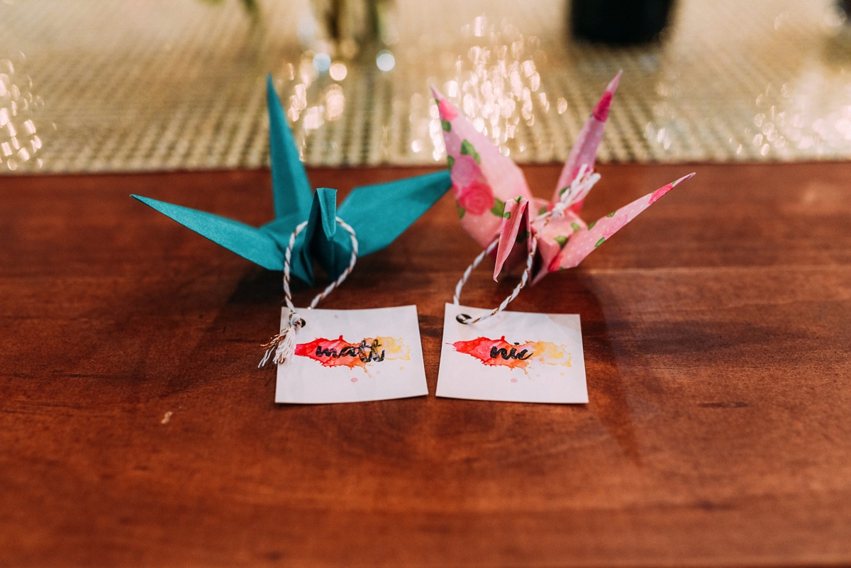 watters blush dress queensland wedding 6 - A Willowby by Watters Dress for a Colourful Queensland Wedding With Hundreds of Paper Cranes watters blush dress queensland wedding 6