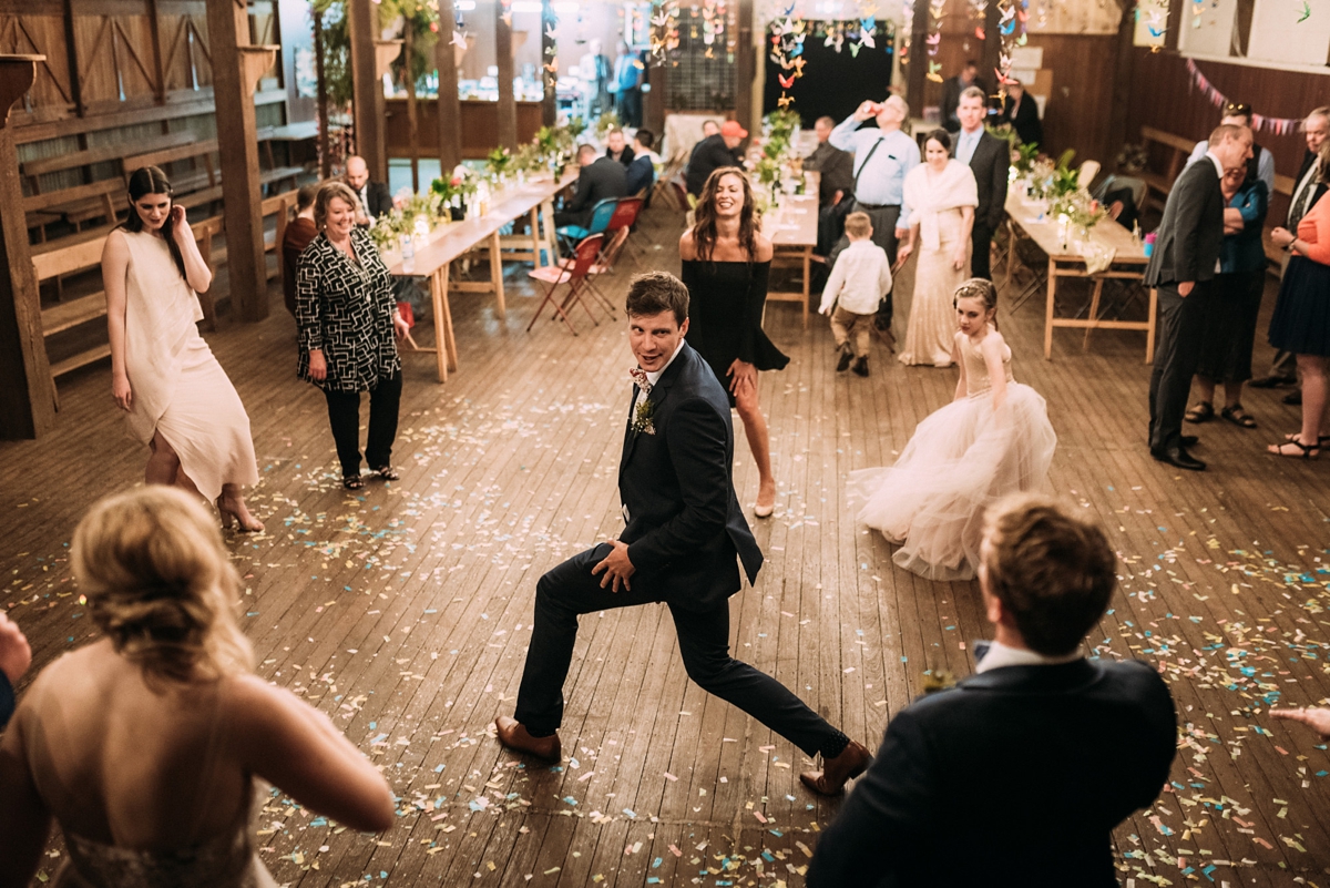 watters blush dress queensland wedding 78 - A Willowby by Watters Dress for a Colourful Queensland Wedding With Hundreds of Paper Cranes watters blush dress queensland wedding 78