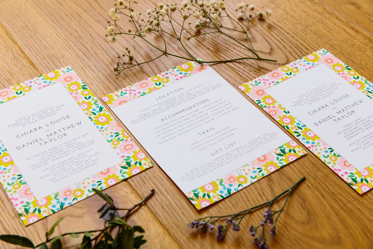 1 Wedding stationery with pastel floral border 1