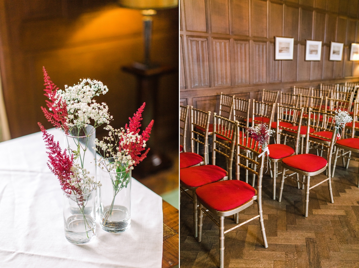 11 Rowallan Castle ceremony seating in red