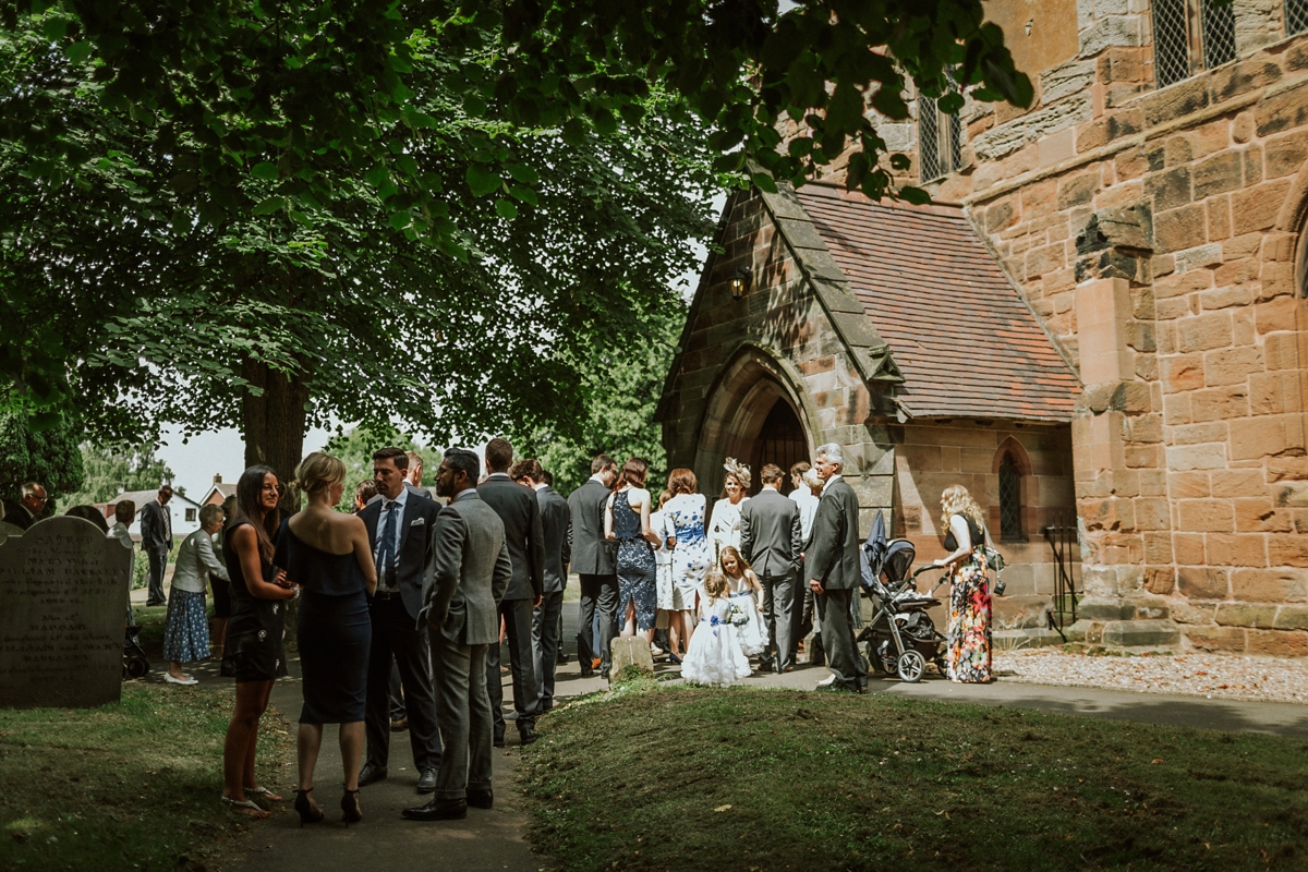 15 Bridal party arriving at church