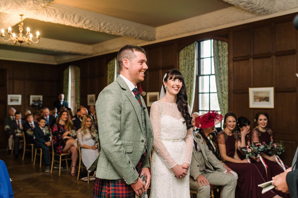 15 Bride and groom at Rowallan Castle