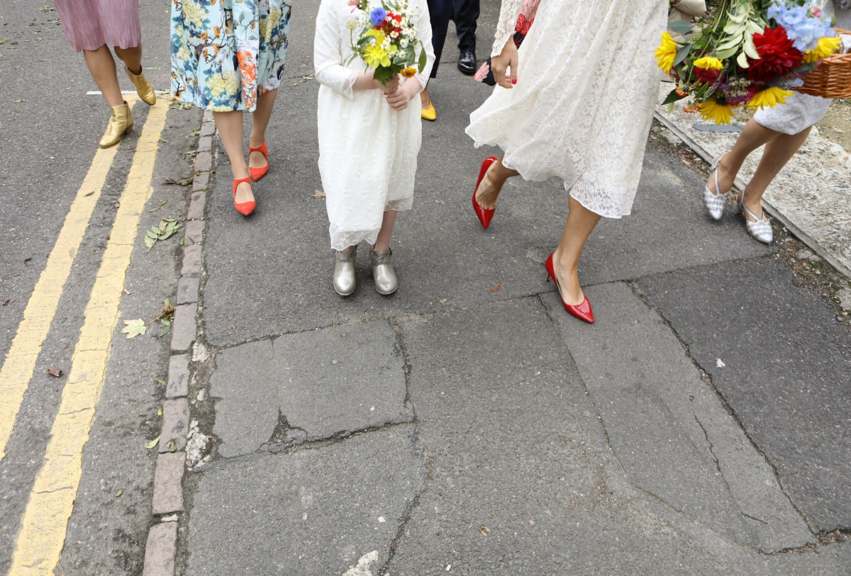 17 A vintage dress and colourful London wedding