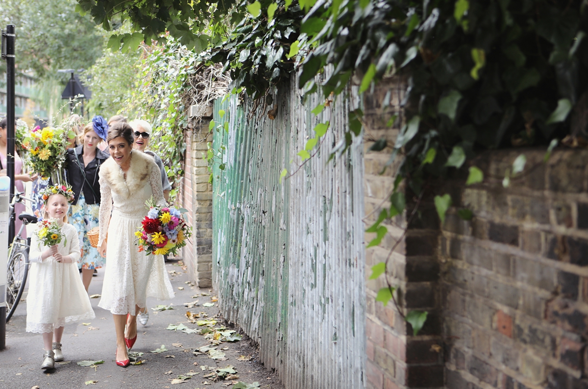 18 A vintage dress and colourful London wedding