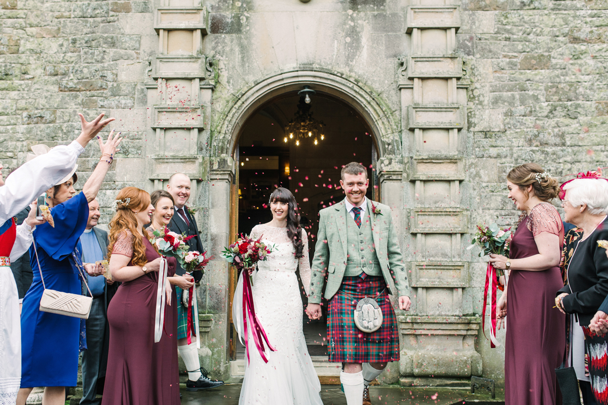 19 Confetti shot at Rowallan Castle Scotland