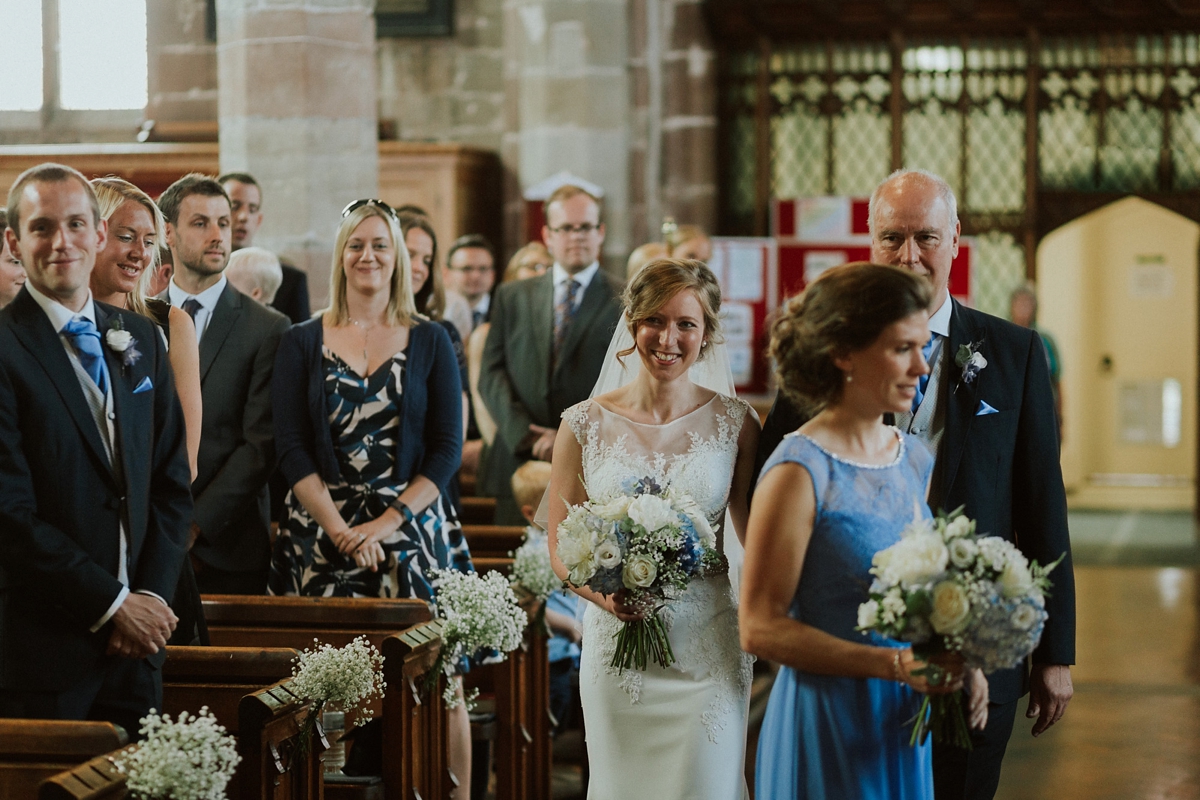 21 Bride in Ronald Joyce and bridesmaids in Monsoon blue dress
