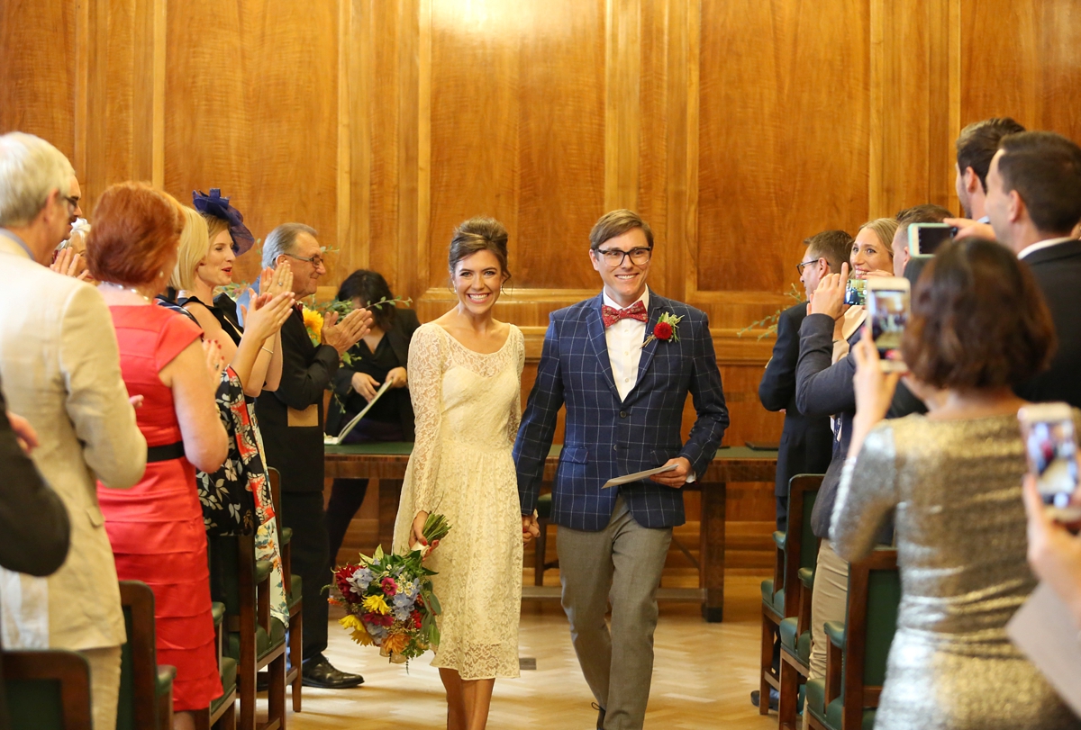 23 A vintage dress and colourful London wedding