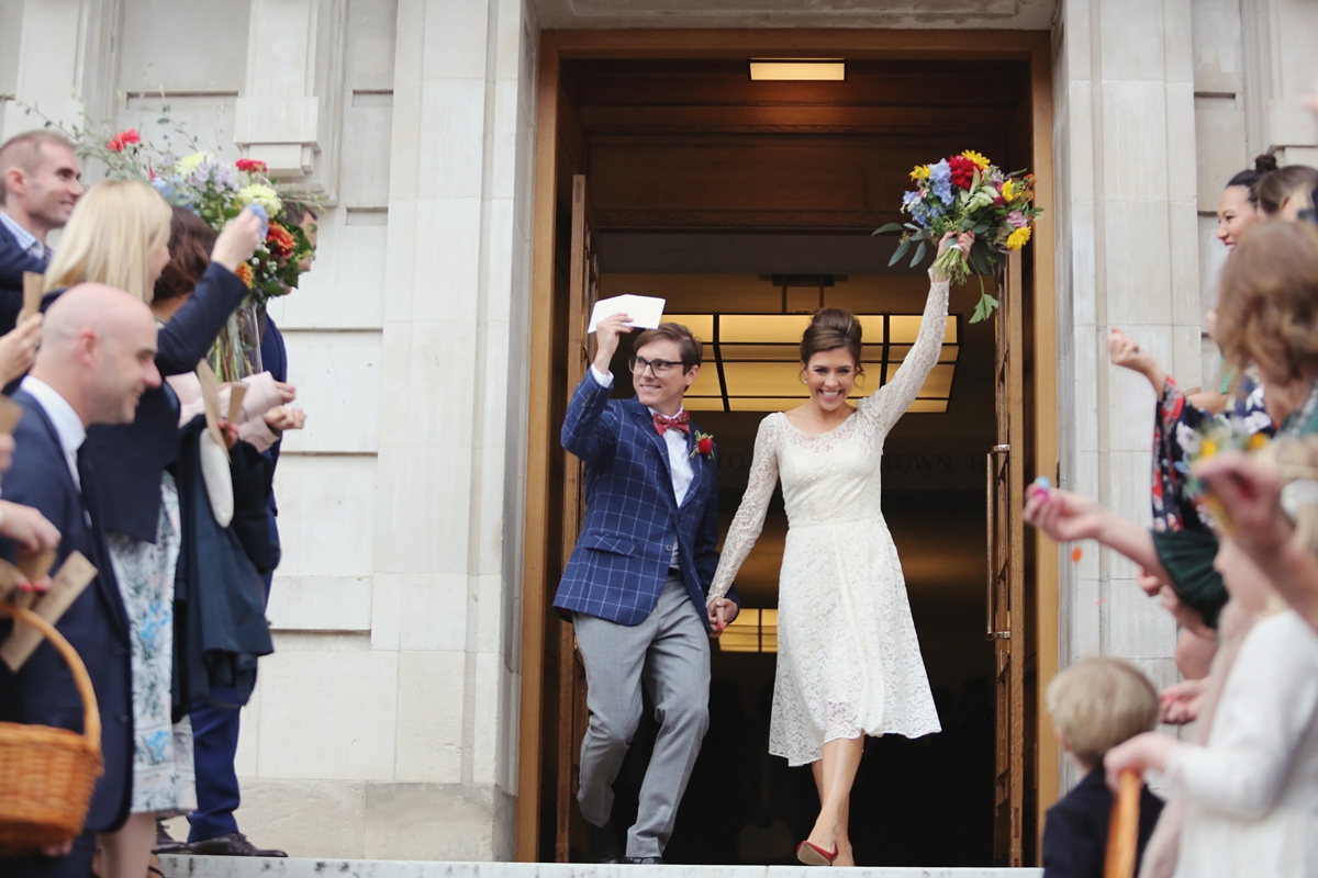 24 A vintage dress and colourful London wedding