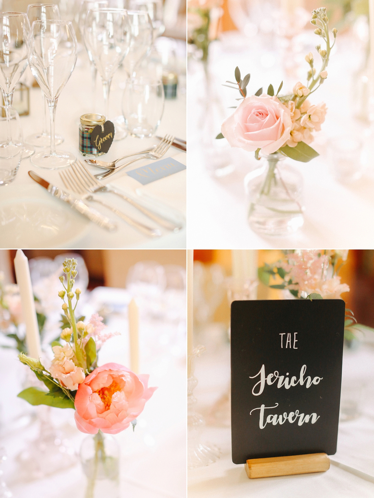 25 Peach elegant table decor