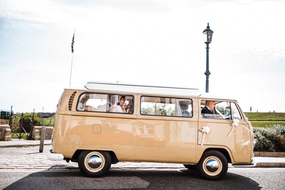 30 Beige VW camper van