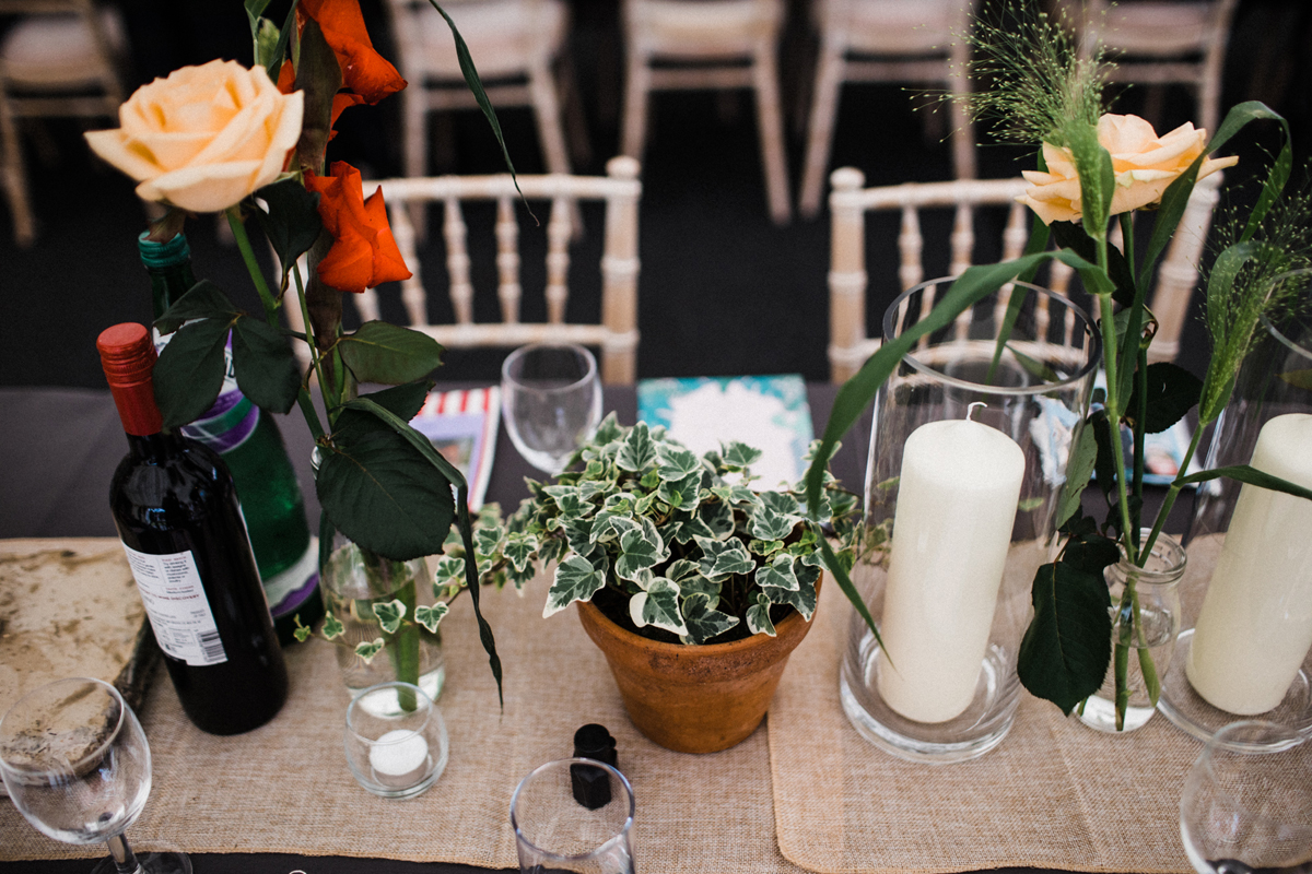 33 Potted ivy wedding table centrepiece