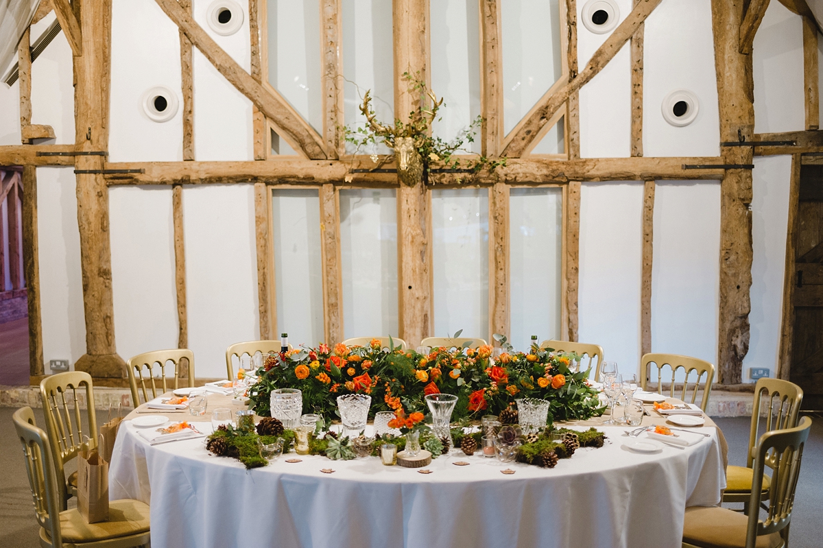 35 South farm Autumn wedding in a barn