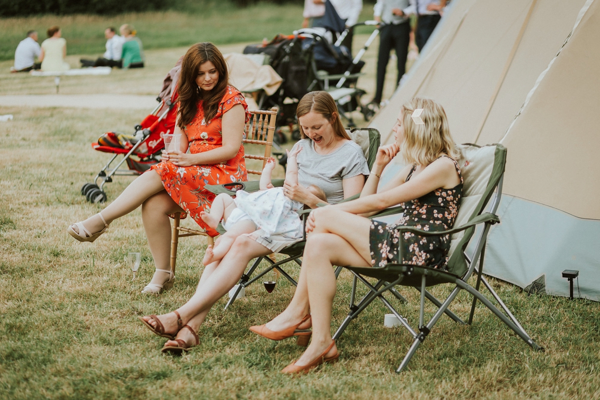 37 Guest outside a wedding tipi